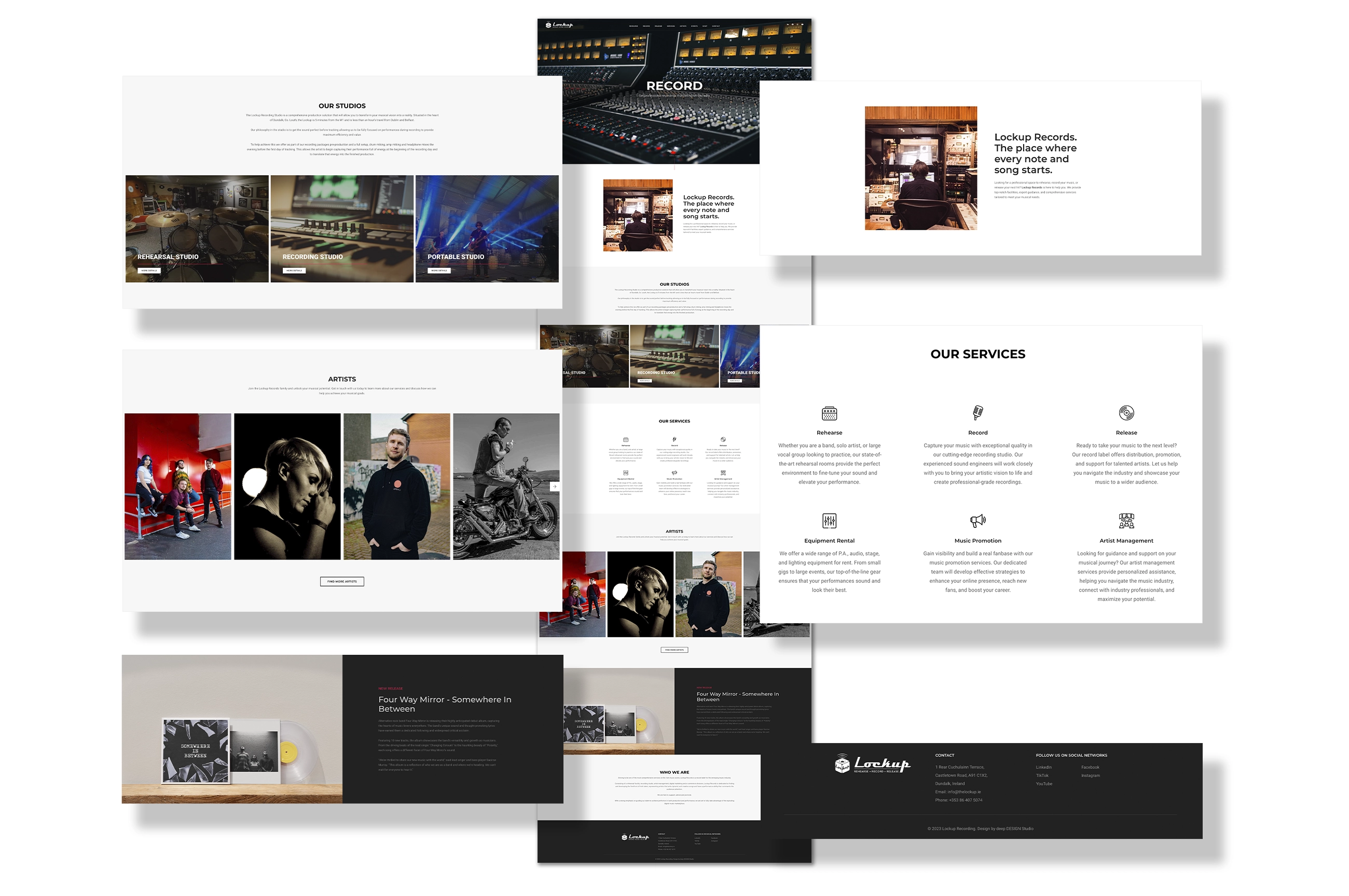 Deep DESIGN Studio Ireland made the best world recording studio website design.