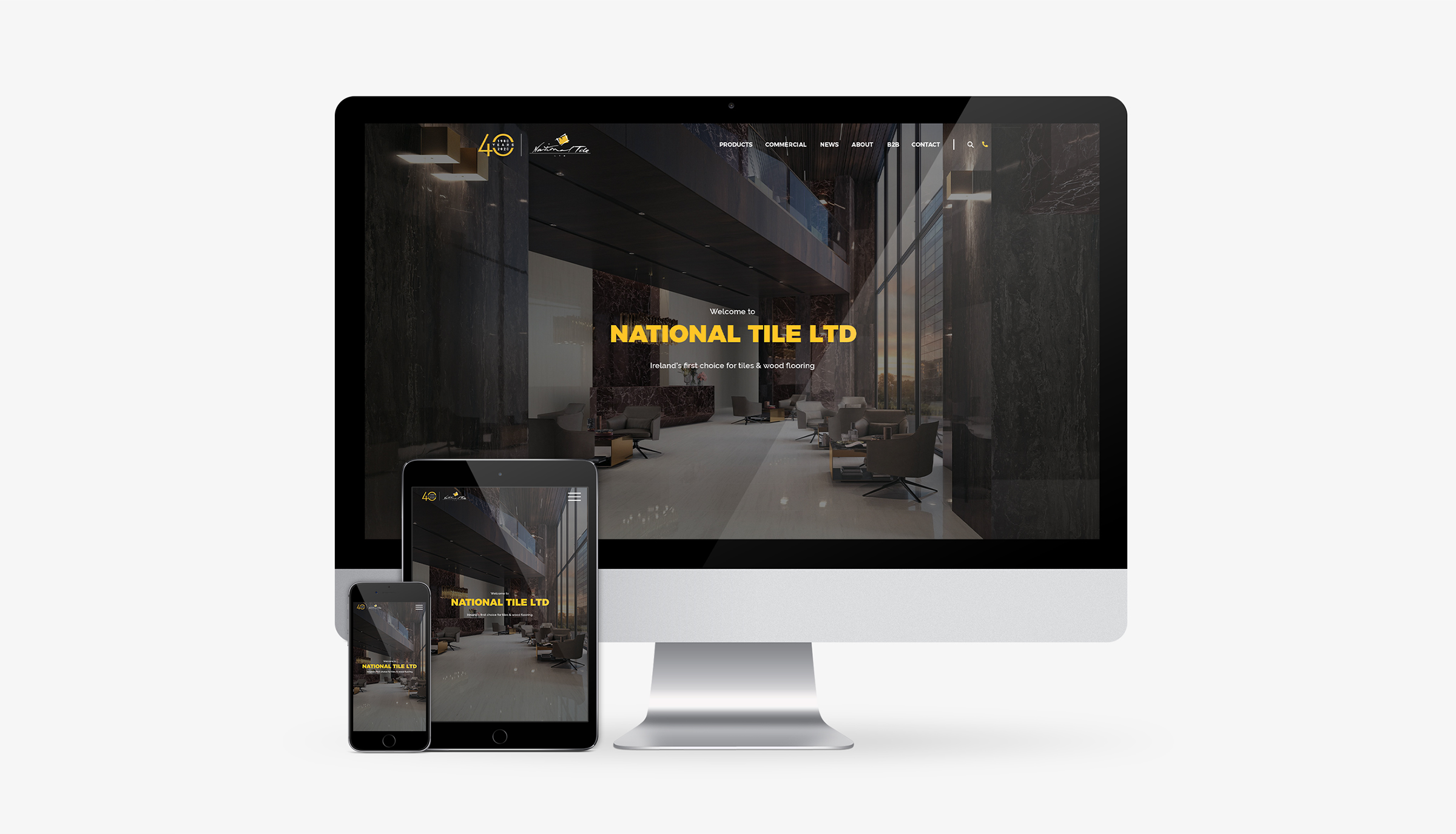 Multi devices mobile friendly rensponsive website for tile company, shops, factory